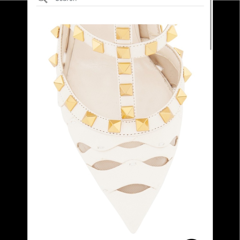 Authentic Valentino Rockstud leather cutout slingback pumps 37 - Picture 5 of 16